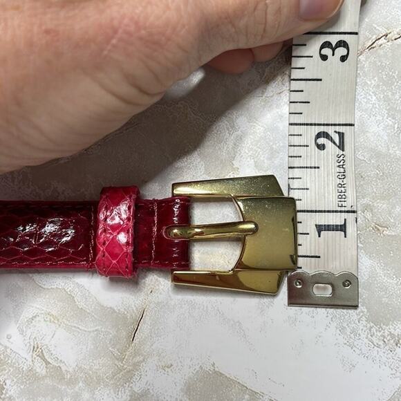 Vintage red snakeskin belt main image 5